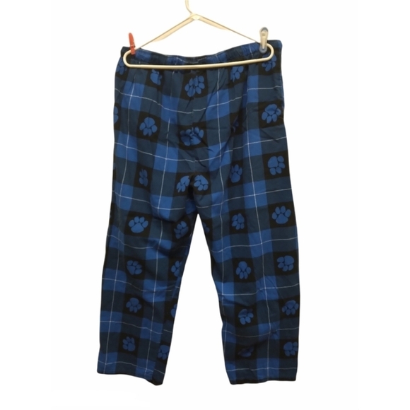Royal blue plaid paw print lounge pants 2X - Picture 2 of 9